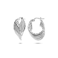 vDam Oorringen Gediamanteerd 25 Mm Zilver Gerhodineerd 1341089