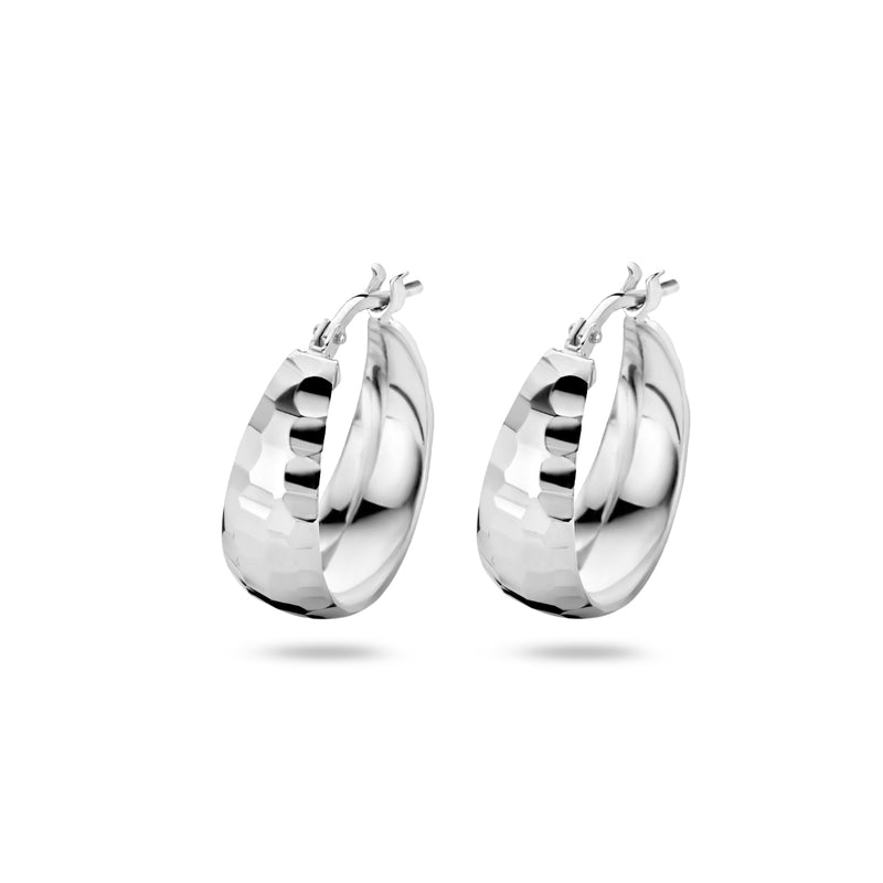 vDam Oorringen Gediamanteerd 7,0 Mm Zilver Gerhodineerd 1334685