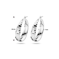 vDam Oorringen Gediamanteerd 7,0 Mm Zilver Gerhodineerd 1334686