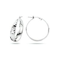 vDam Oorringen Gediamanteerd 7,0 Mm Zilver Gerhodineerd 1334686