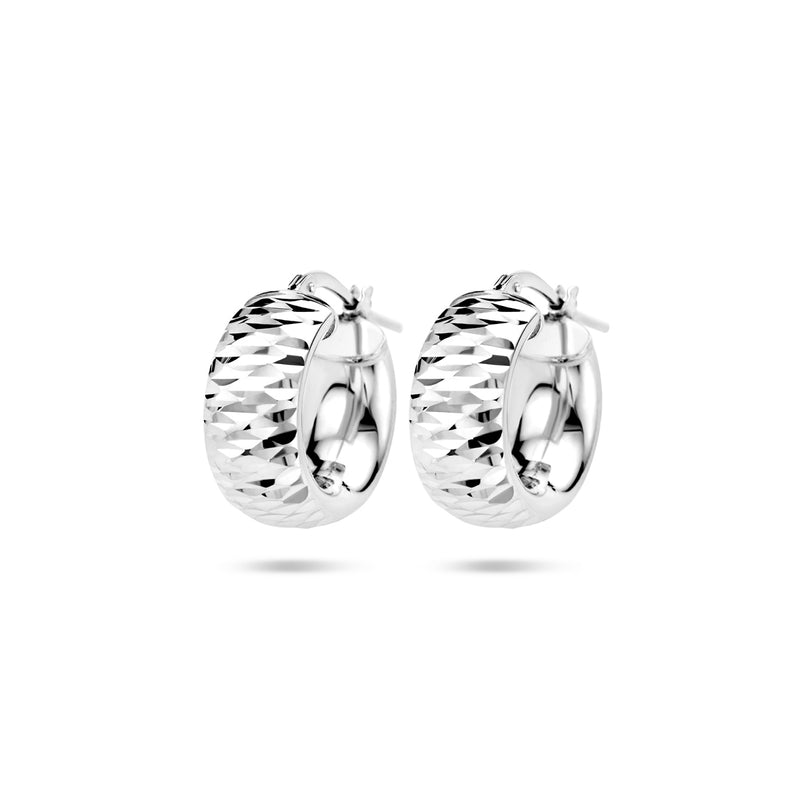 vDam Oorringen Gediamanteerd Zilver Gerhodineerd 1336677