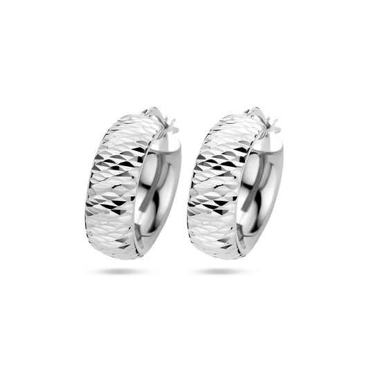 vDam Oorringen Gediamanteerd Zilver Gerhodineerd 1336872