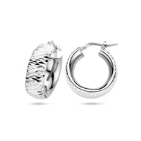 vDam Oorringen Gediamanteerd Zilver Gerhodineerd 1336872