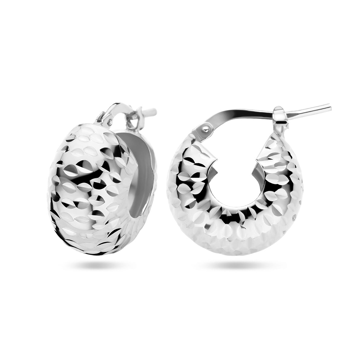 vDam Oorringen Gediamanteerd Zilver Gerhodineerd 1336883