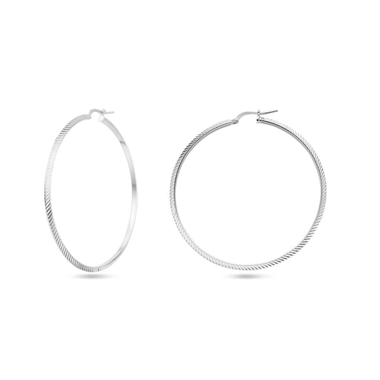 vDam Oorringen Gediamanteerd Zilver Gerhodineerd 1338391