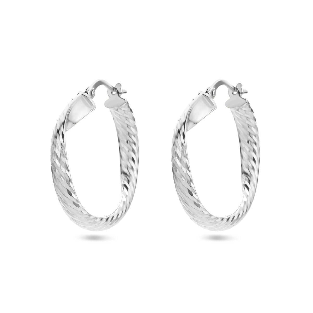 vDam Oorringen Gediamanteerd Zilver Gerhodineerd 1338401