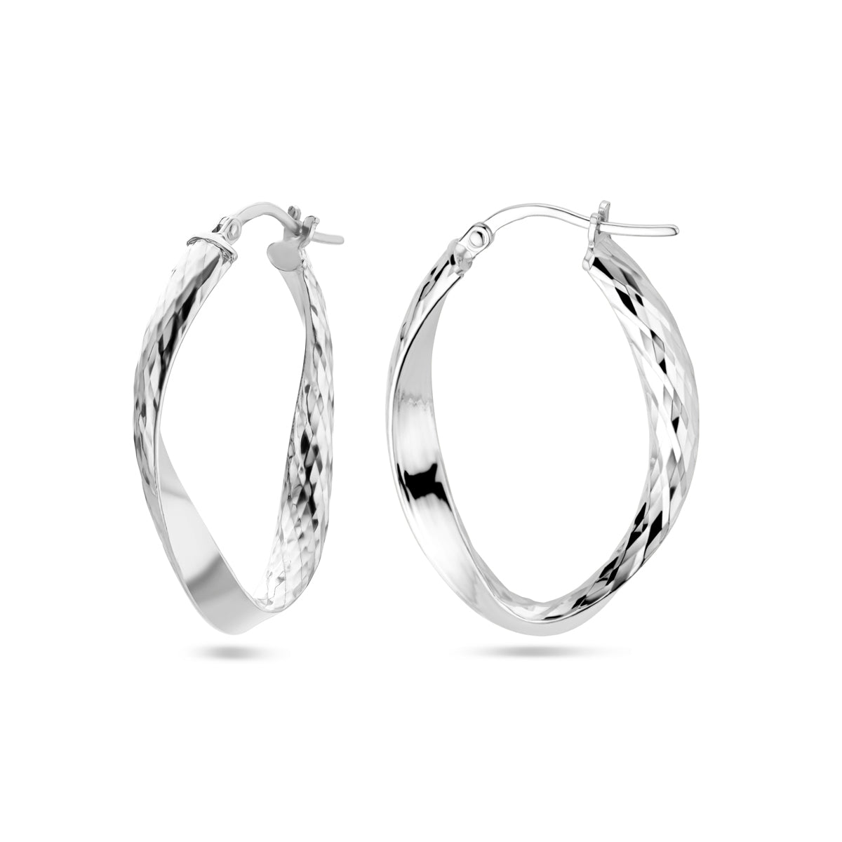 vDam Oorringen Gediamanteerd Zilver Gerhodineerd 1338402