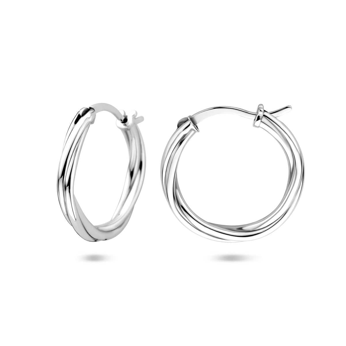 vDam Oorringen Gedraaid 19 Mm Zilver Gerhodineerd 1341946