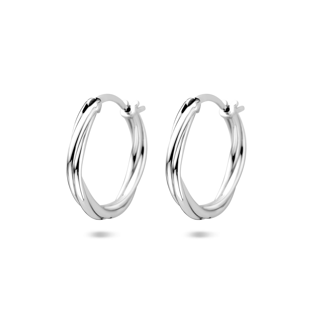 vDam Oorringen Gedraaid 19 Mm Zilver Gerhodineerd 1341946