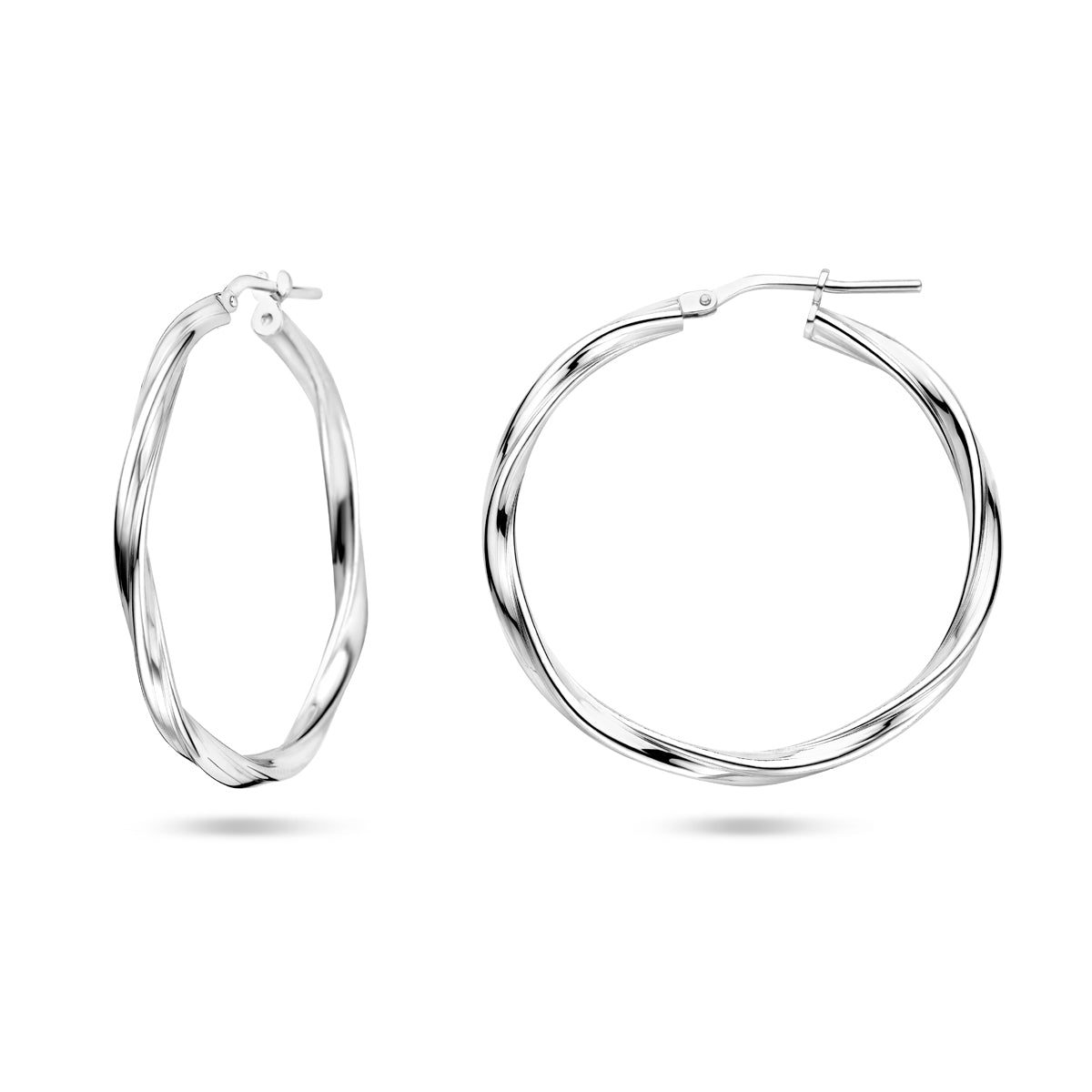 vDam Oorringen Gedraaid 2,0 Mm Zilver Gerhodineerd 1337964