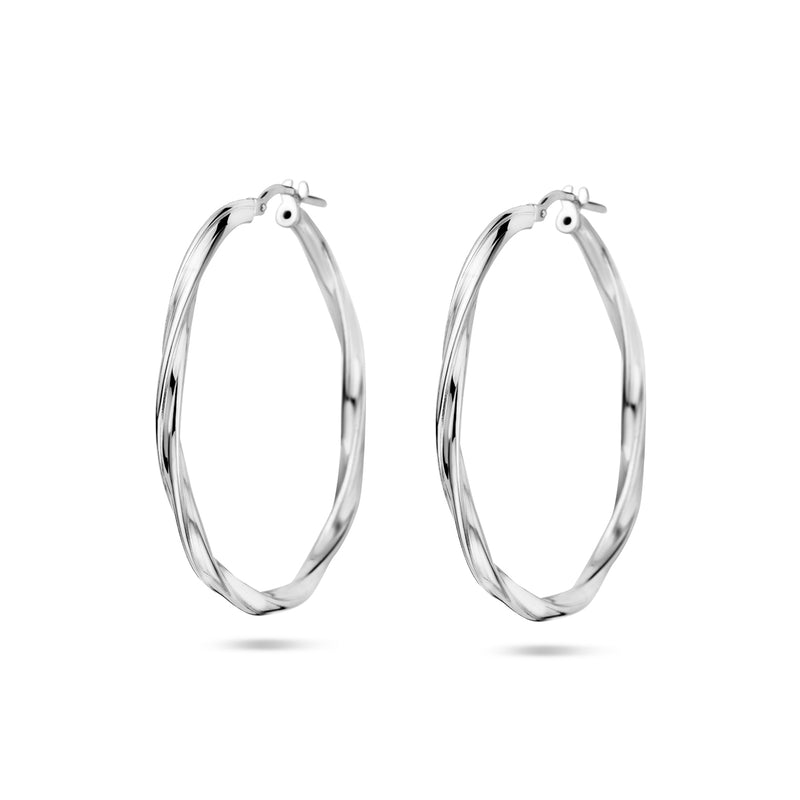 vDam Oorringen Gedraaid 2,0 Mm Zilver Gerhodineerd 1337968