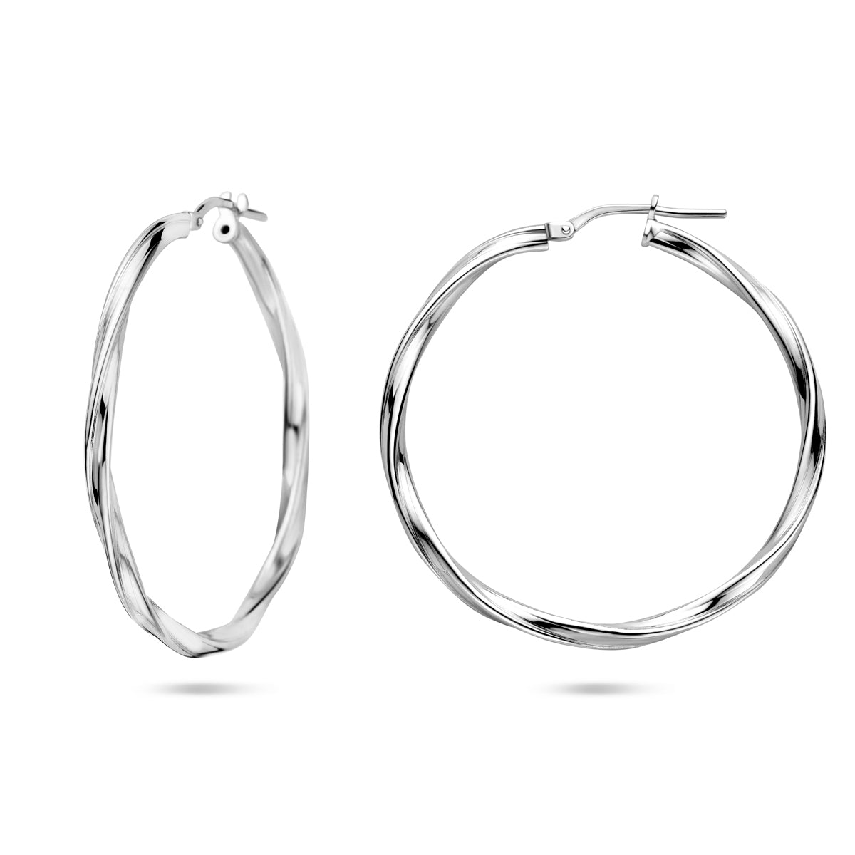 vDam Oorringen Gedraaid 2,0 Mm Zilver Gerhodineerd 1337967