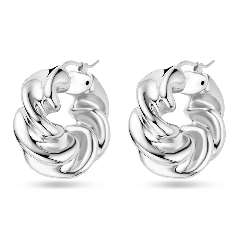 vDam Oorringen Gedraaid 30 Mm Zilver Gerhodineerd 1339292