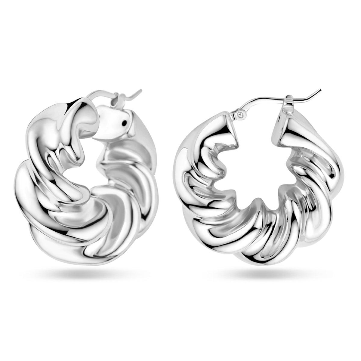 vDam Oorringen Gedraaid 30 Mm Zilver Gerhodineerd 1339292