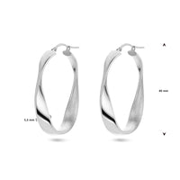 vDam Oorringen Gedraaid Poli/mat Zilver Gerhodineerd 1338397