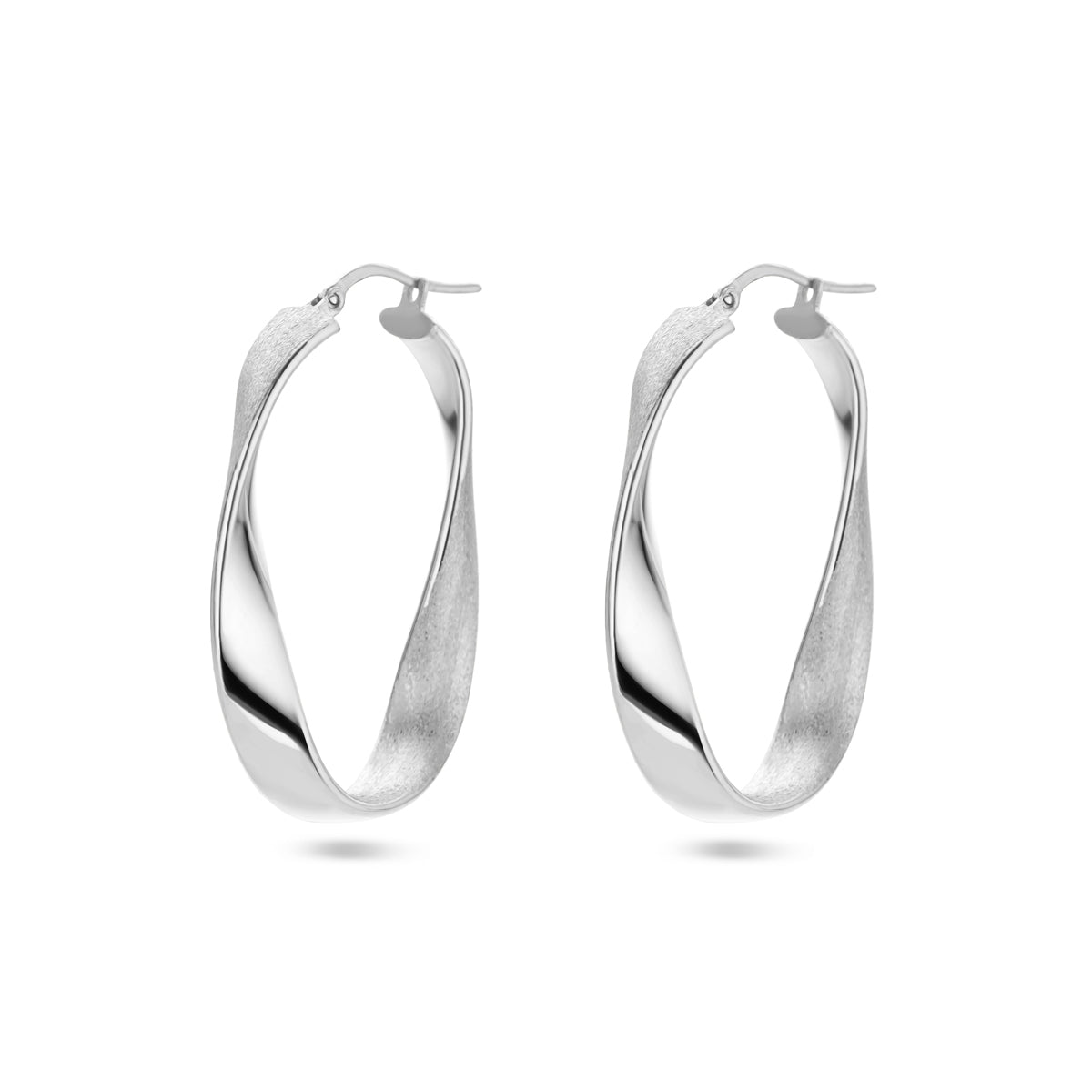 vDam Oorringen Gedraaid Poli/mat Zilver Gerhodineerd 1338397