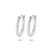 vDam Oorringen Gedraaid Zilver Gerhodineerd 1334894