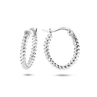 vDam Oorringen Gedraaid Zilver Gerhodineerd 1334894