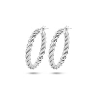 vDam Oorringen Gedraaid Zilver Gerhodineerd 1335501