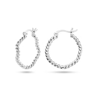 vDam Oorringen Gedraaid Zilver Gerhodineerd 1336177