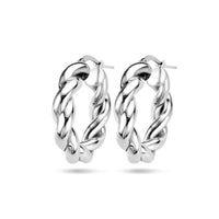 vDam Oorringen Gedraaid Zilver Gerhodineerd 1336675