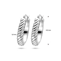 vDam Oorringen Gedraaid Zilver Gerhodineerd 1336901