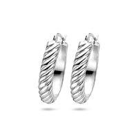 vDam Oorringen Gedraaid Zilver Gerhodineerd 1336901