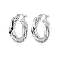 vDam Oorringen Gedraaid Zilver Gerhodineerd 1338322