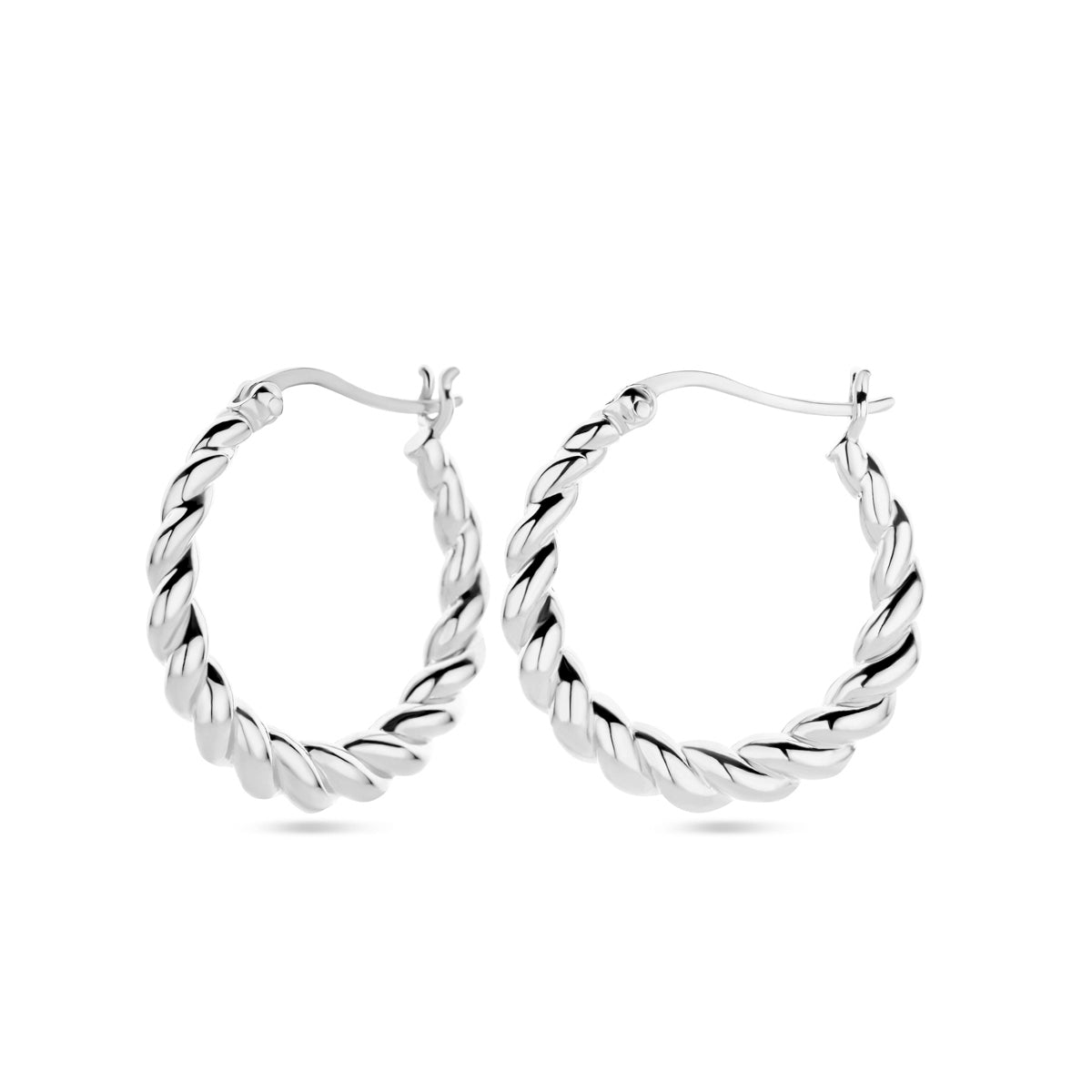 vDam Oorringen Gedraaid Zilver Gerhodineerd 1338377