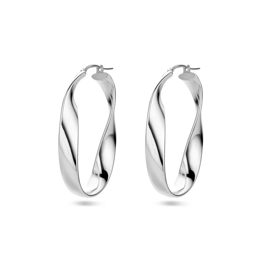 vDam Oorringen Gedraaid Zilver Gerhodineerd 1338398