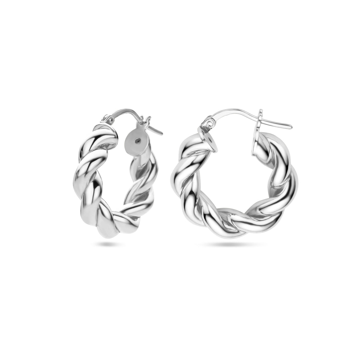 vDam Oorringen Gedraaid Zilver Gerhodineerd 1338405