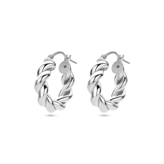 vDam Oorringen Gedraaid Zilver Gerhodineerd 1338405