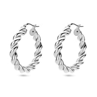 vDam Oorringen Gedraaid Zilver Gerhodineerd 1338406