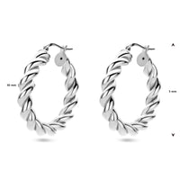 vDam Oorringen Gedraaid Zilver Gerhodineerd 1338406