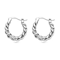 vDam Oorringen Gedraaid Zilver Gerhodineerd 1338407