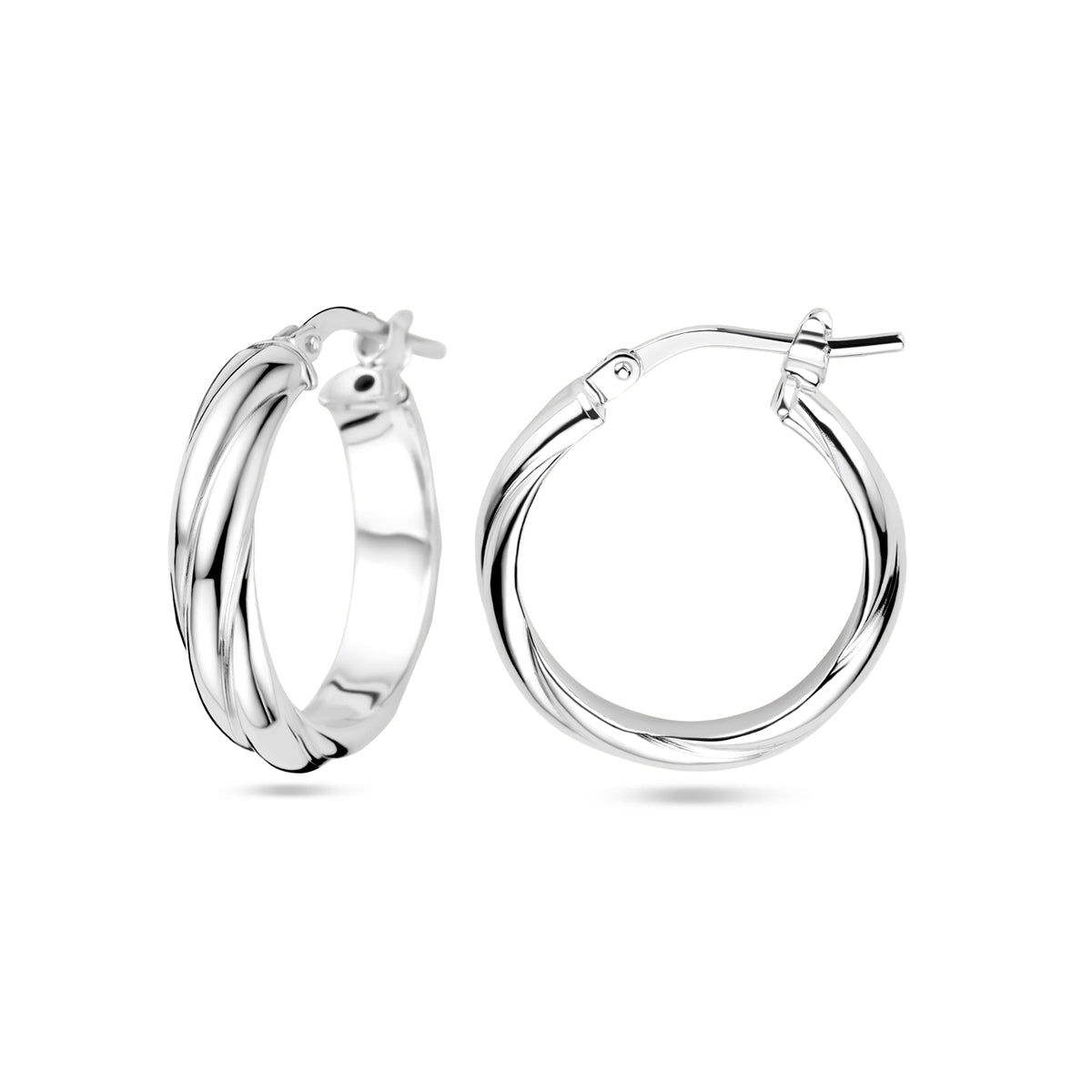 vDam Oorringen Gedraaid Zilver Gerhodineerd 1338604