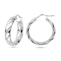 vDam Oorringen Gedraaid Zilver Gerhodineerd 1338606