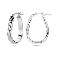 vDam Oorringen Gedraaid Zilver Gerhodineerd 1338738