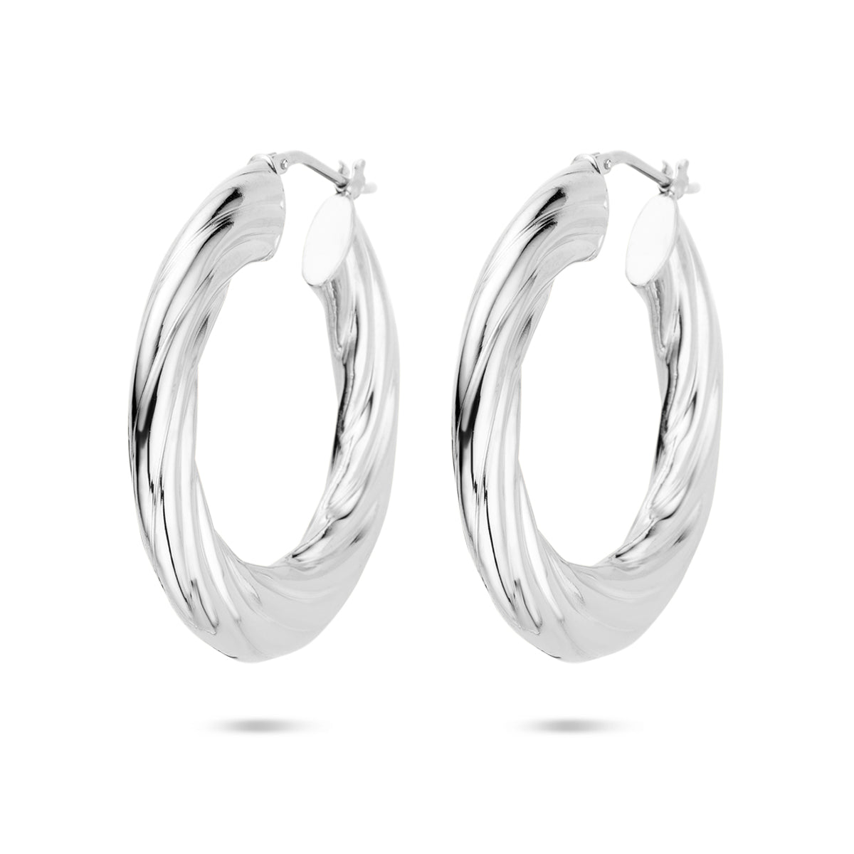 vDam Oorringen Gedraaid Zilver Gerhodineerd 1340018