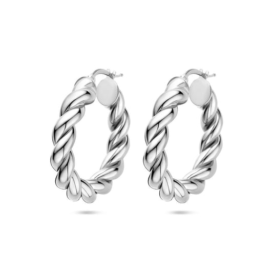 vDam Oorringen Gedraaid Zilver Gerhodineerd 1340024