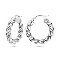 vDam Oorringen Gedraaid Zilver Gerhodineerd 1340024