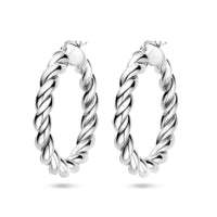 vDam Oorringen Gedraaid Zilver Gerhodineerd 1340026