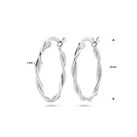vDam Oorringen Gedraaide Buis 2,0 Mm Zilver Gerhodineerd 1337896