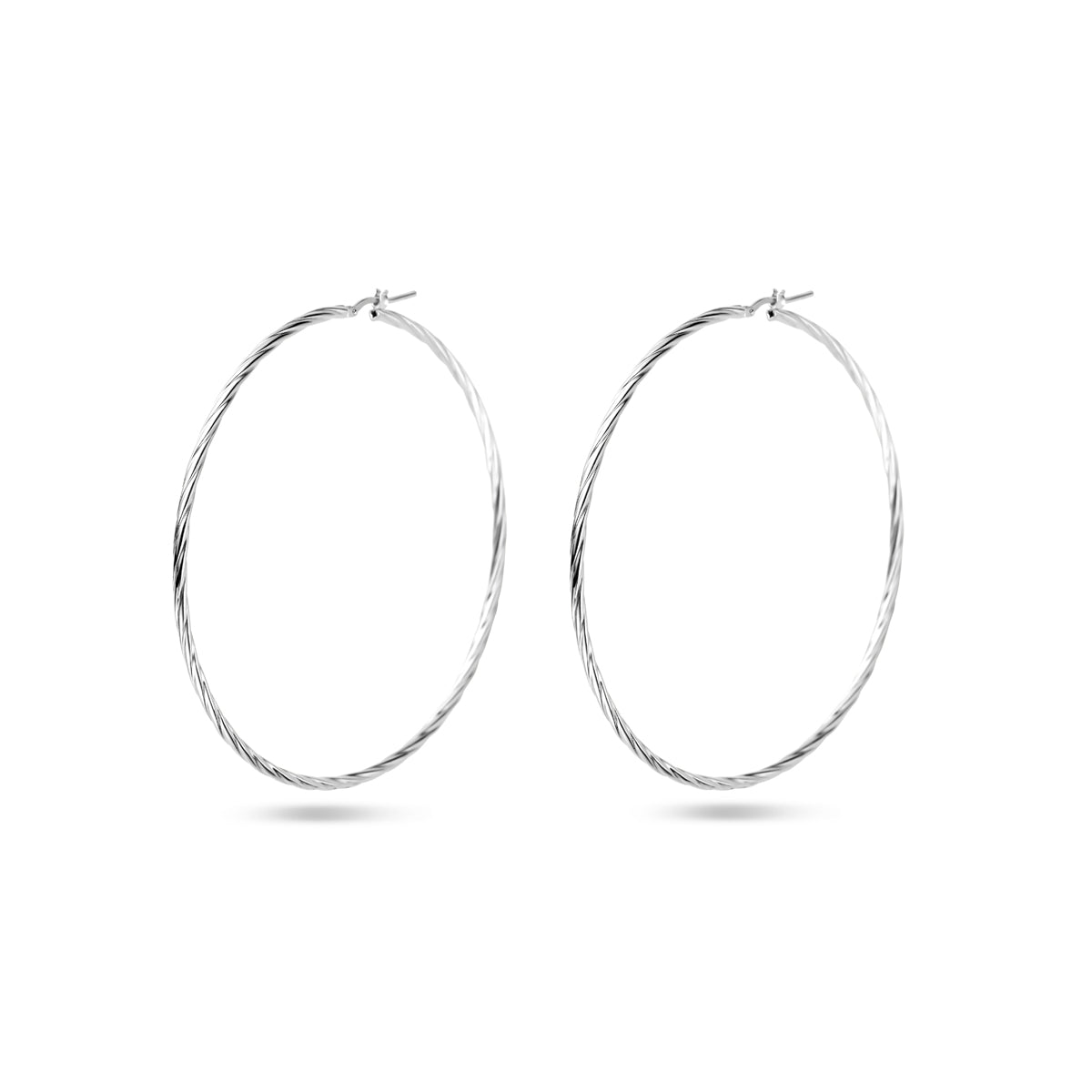 vDam Oorringen Gedraaide Buis 2,5 Mm Zilver Gerhodineerd 1338620