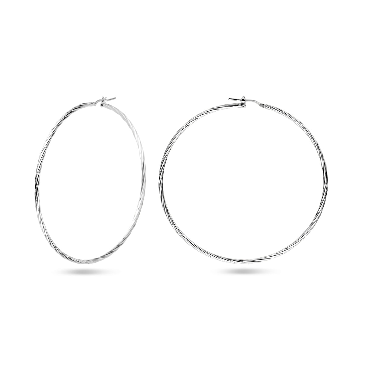 vDam Oorringen Gedraaide Buis 2,5 Mm Zilver Gerhodineerd 1338620