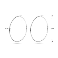 vDam Oorringen Gedraaide Buis 2,5 Mm Zilver Gerhodineerd 1338620