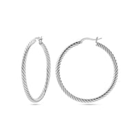 vDam Oorringen Gedraaide Buis 3,0 Mm Zilver Gerhodineerd 1337895