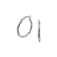 vDam Oorringen Gedraaide Buis Zilver Gerhodineerd 1328505