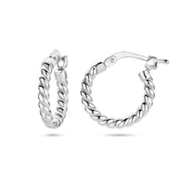 vDam Oorringen Gedraaide Buis Zilver Gerhodineerd 1336925