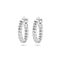 vDam Oorringen Gedraaide Buis Zilver Gerhodineerd 1336925